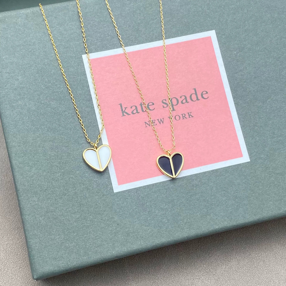kate spade Black White Heart Choker